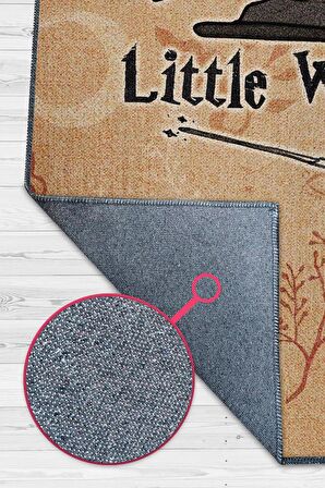 Homshtag Küçük Sihirbaz Dokuma Tabanlı Yıkanabilir Kaymaz Harry Potter Film Çocuk Odası Halısı