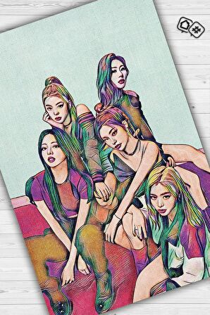 Homshtag ITZY Pamuklu Dokuma Tabanlı Yıkanabilir Dekoratif Halı