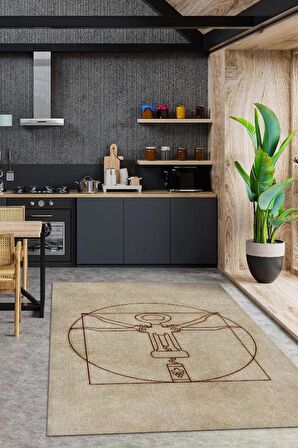 Homshtag Tirbuşon Dokuma Tabanlı Yıkanabilir Dekoratif Halı