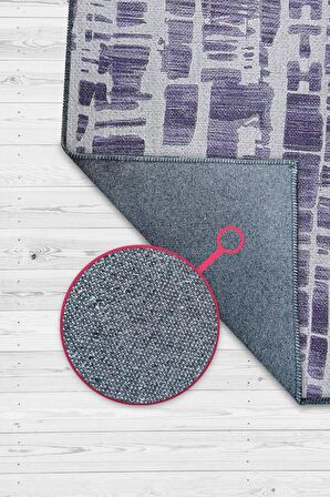 Homshtag Yol Pamuklu Dokuma Tabanlı Yıkanabilir Kaymaz Dekoratif Ev Halısı