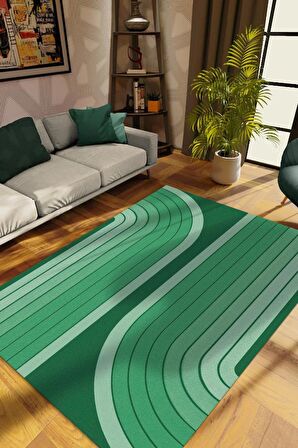 Homshtag Hayatın Virajları, Yeşil Halı, Soyut Desenli Yeşil Oturma odası Halısı, Gölgeli Modern Salon Halısı, Sade Çocuk halısı,Minimalist Mutfak Halısı,Pamuklu Dokuma Tabanlı Yıkanabilir Salon Halısı