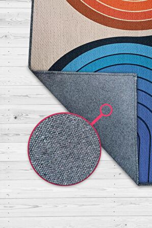 Homshtag Gecem Ve Gündüzüm, Ying Yang Halı, Çok Renkli Sade Oturma Odası Halısı, Modern Salon Halısı, Sade Çocuk halısı, Minimalist Mutfak Halısı, Pamuklu Dokuma Tabanlı Yıkanabilir Dekoratif Halı