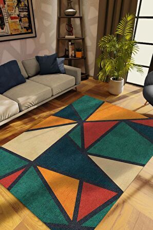 Homshtag Üçgenler,Geometrik Halı,Çok Renkli İnce Yıkanabilir Kaymaz Halı,Geometrik Mutfak Halısı, Üçgen Şekilli Genç Odası Halısı,Soyut Temalı Oturma Odası Halısı,Pamuklu Dokuma Tabanlı Halı