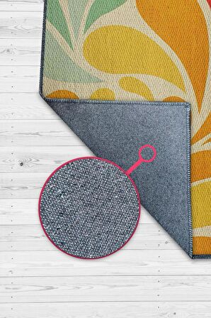 Homshtag Renkleri Çok Güzel, Bahar Halısı, İnce Yazlık Halı, Renkli Oturma Odası Halısı, Soyut Desenli Mutfak Halısı,  Pamuklu Dokuma Tabanlı Yıkanabilir Dekoratif Salon Halısı