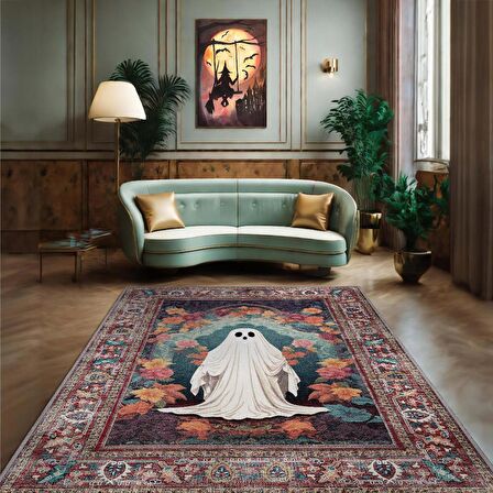 Homshtag Haylet Temalı Dijital Baskılı Halı Modern Halı Dokuma Tabanlı Çok Renkli Salon Halısı