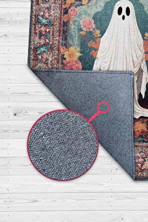 Homshtag Haylet Temalı Dijital Baskılı Halı Modern Halı Dokuma Tabanlı Çok Renkli Salon Halısı