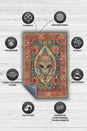 Homshtag Ailen Figürlü Korku Temalı Uzaylı Salon Halısı Mor Renkli Oturma Odası Halı Konsept Halı