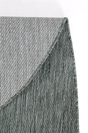 Konfor Halı Tema 9037 Yeşil Sisal Hasır İç Dış Mekan Kilim Dekoratif Bahçe Balkon Salon Halısı