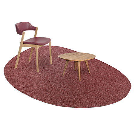 Konfor Halı Tema 9039 Bordo Sisal Hasır İç Dış Mekan Kilim Dekoratif Bahçe Balkon Salon Halısı