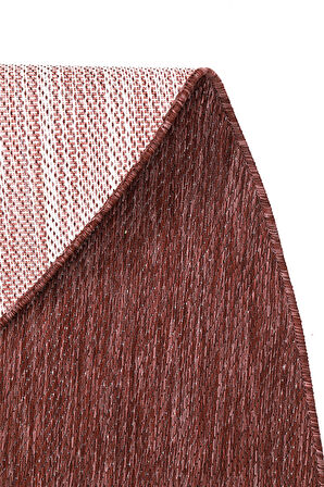 Konfor Halı Tema 9039 Bordo Sisal Hasır İç Dış Mekan Kilim Dekoratif Bahçe Balkon Salon Halısı