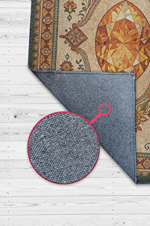 Homshtag Sitrin Taşı Halısı Turuncu Renkli Enerji Taşı Figürlü Halı Spiritüel Temalı Modern Halı