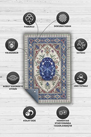 Homshtag Tanzanit Taşı Halısı Mor Aura Renkli Aura Taşı Enerji Spiritüel Temalı Modern Halı