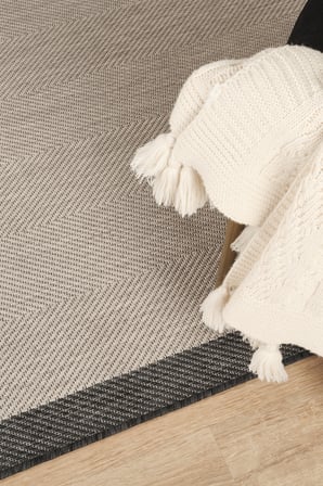 Sisalux 3088 Gri Antrasit Yuvarlak Sisal Dokuma Jüt Kilim Hav Toz Vermez Mutfak Oturma Odası Halısı