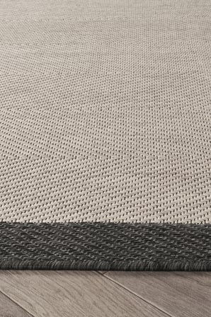 Sisalux 3088 Gri Antrasit Yuvarlak Sisal Dokuma Jüt Kilim Hav Toz Vermez Mutfak Oturma Odası Halısı