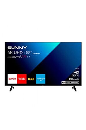 Sunny SN55QMN252 4K Ultra HD 55" 140 Ekran Uydu Alıcılı webOS Smart QLED TV