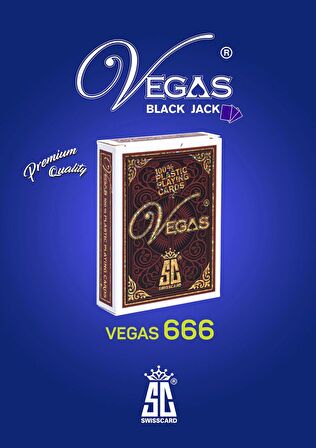 VEGAS-666 Plastik Oyun Kartı (Black Jack, 21, Var var, Poker Plastik Oyun Kağıdı) Tek deste