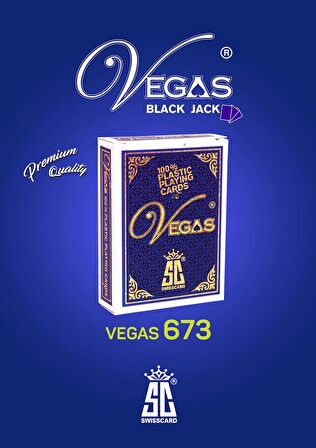 VEGAS-673 Plastik Oyun Kartı (Black Jack, 21, Var var, Poker Plastik Oyun Kağıdı) Tek deste