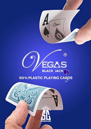 VEGAS-680 Plastik Oyun Kartı (Black Jack, 21, Var var, Poker Plastik Oyun Kağıdı) Tek deste