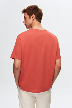 Ds Damat Comfort Kiremit Bol Kesim %100 Pamuk T-Shirt