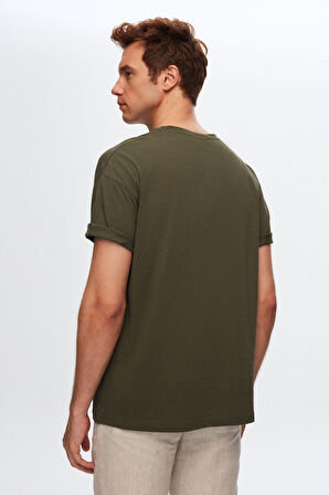D'S Damat Comfort Haki %100 Pamuk T-Shirt 6HC14ORT02006