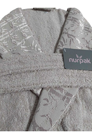 Erkek Bej Bambu Bedenli Tek Bornoz