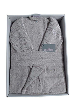 Erkek Bej Bambu Bedenli Tek Bornoz