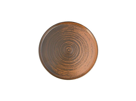 Porland Lykke Kahverengi Düz Tabak 18cm