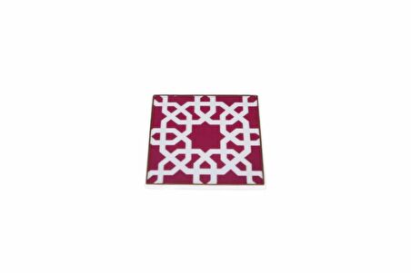 Porland Morocco Desen5 Fuşya Bardak Altlığı 10x10 cm  04A+P021651