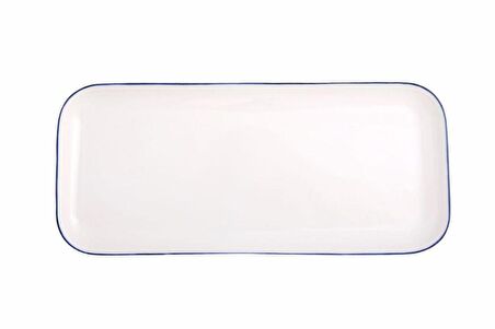 Porland Blue Stripe Kayık Tabak 27 cm 04ALM006867