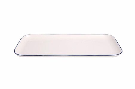 Porland Blue Stripe Kayık Tabak 27 cm 04ALM006867