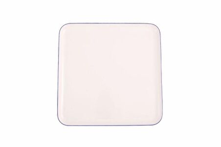 Porland Blue Stripe Düz Tabak 28x28 cm 04ALM006872