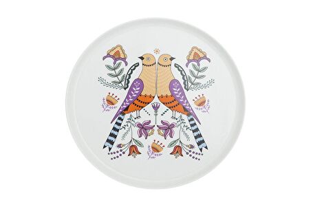 Porland Ruby Folk Dance Düz Tabak 21cm 04RAL002492