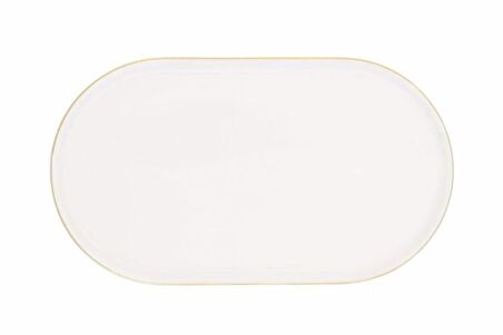 Porland Chopin Altın Serisi 32cm Oval Kayık Tabak