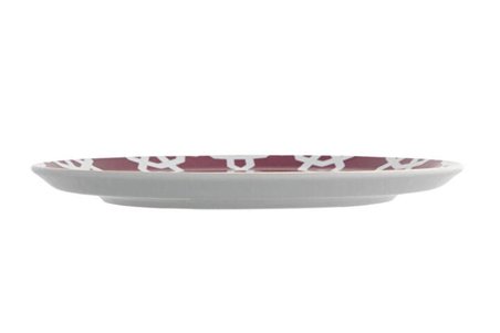 Porland Morocco Desen 5 Fuşya Düz Tabak 24 Cm