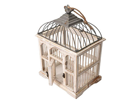 Porland Bird House Beyaz Dekoratif Obje 26x19x38 cm 04STY009881