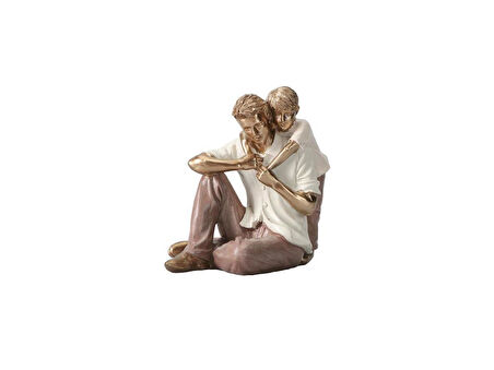 PORLAND BABA&OĞUL KREM&BRONZE BİBLO 8,5X12 CM