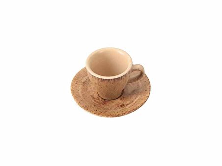 Porland Stoneware Nature Tabaklı Kahve Fincanı 75cc