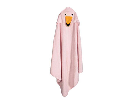 PORLAND STY DUCK KAPÜŞONLU PEMBE ÇOCUK HAVLU 100X100