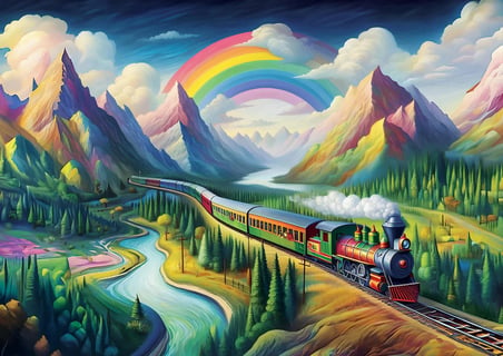 Art Puzzle 260 Parça Gökkuşağı Ekspresi 5035