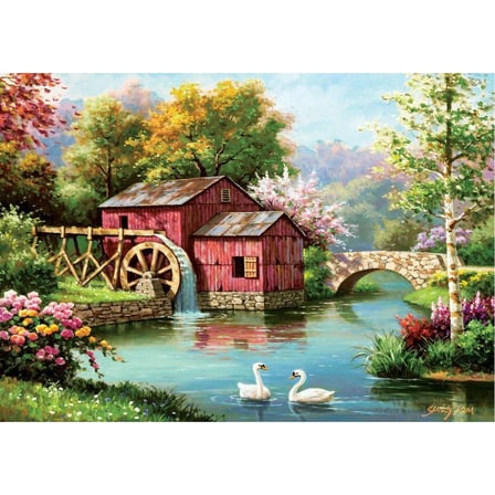 Art Puzzle Kırmızı Eski Değirmen 1000 Parça Puzzle