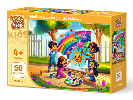 Art Çocuk Minik Ressamlar 50 Parça Puzzle