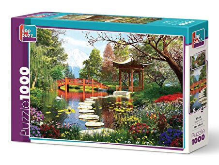 Yappuzz Çiçekli Göl 1000 Parça Puzzle