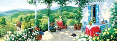 Art Puzzle Verandadaki Misafir 1000 Parça Panorama Puzzle