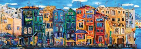 Art Puzzle Renkli Kasaba 1000 Parça Panorama Puzzle
