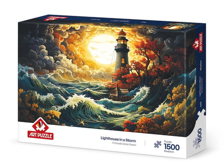 Art Puzzle 1500 Parça Puzzle Fırtınada Deniz Feneri 5405
