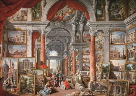 Art Puzzle Modern Roma Manzaralı Resim Galerisi,1757 2000 Parça Puzzle