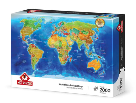 Art Puzzle Jeopolitik Dünya Haritası - 2000 Parça 5496