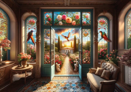 Art Puzzle Bahara Açılan Kapı 500 Parça Puzzle