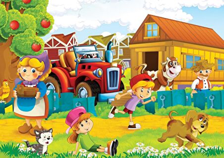 Yappuzz Mutlu Köy 3+ Yaş Büyük Boy Puzzle 25 Parça