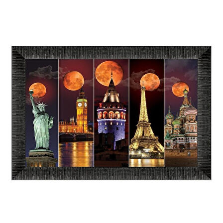 Art Puzzle Kanlı Ay 1000 Parça Çerçeveli Puzzle - 5664